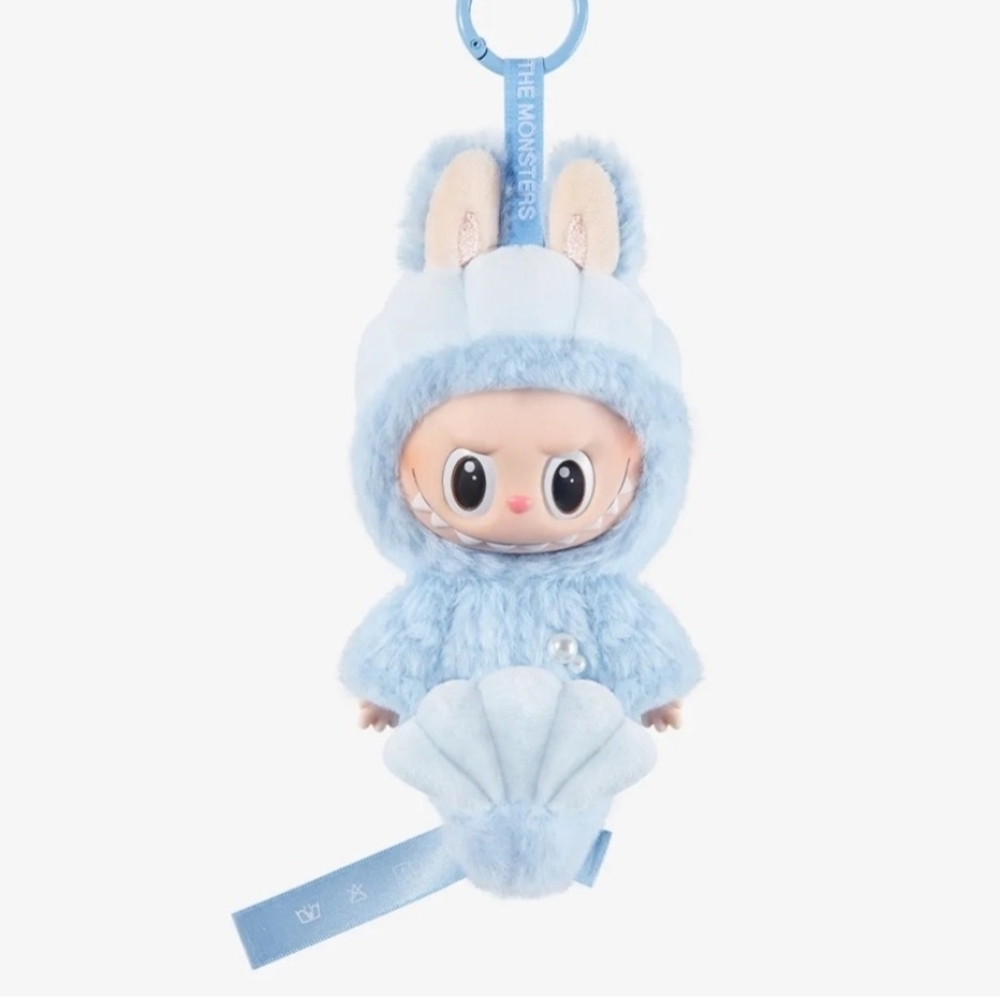 Blue Plush Keychain Accessory